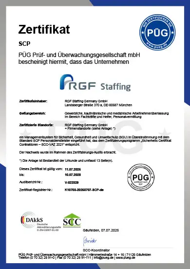 Gepr&uuml;fte Qualit&auml;t Zertifizierung nach DIN EN ISO 9001 - f&uuml;r Arbeitnehmer&uuml;berlassung & Personalvermittlung